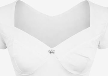 REGINA FASHION Majica 'Sweetheart top' | bela barva: sprednja stran