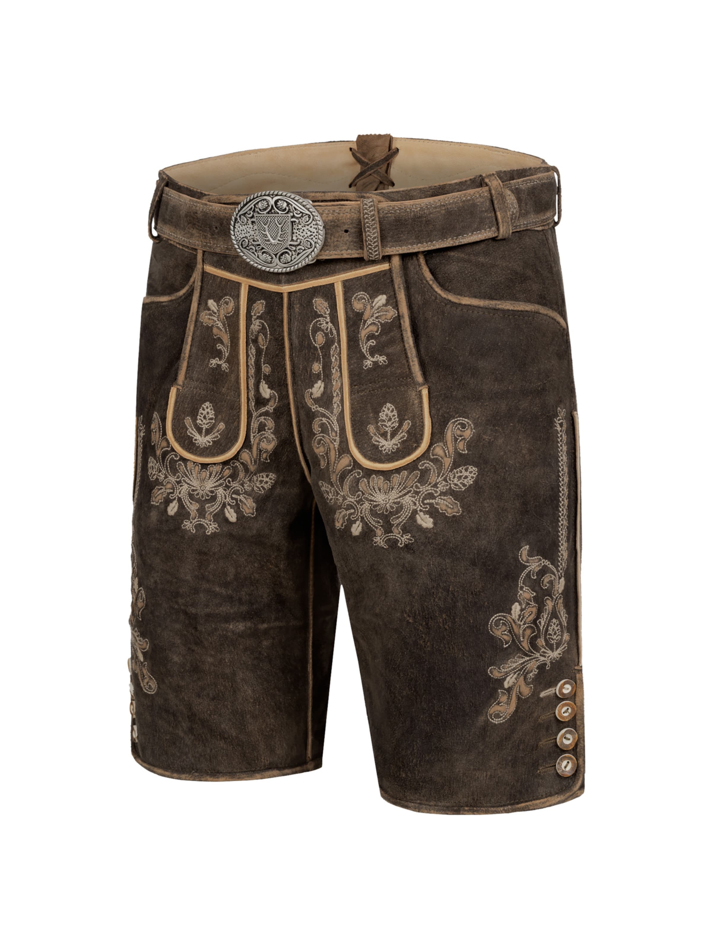 Krüger Buam Regular Trachtenhose 'Antonio ' in Braun