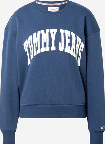 Tommy Jeans Sweatshirt 'College' in Blauw: voorkant