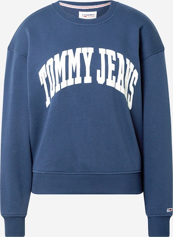 Tommy Jeans كنزة رياضية 'College' بلون أزرق: الأمام