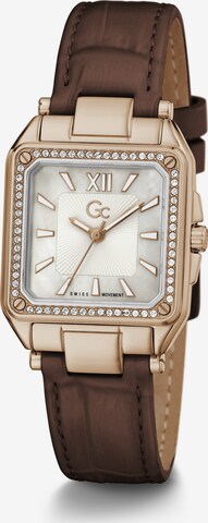 Gc Analog Watch 'Couture Square' in Brown: front