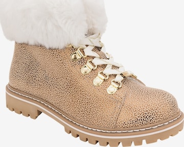 Les Tropéziennes - Botas de tobillo en beige: frente