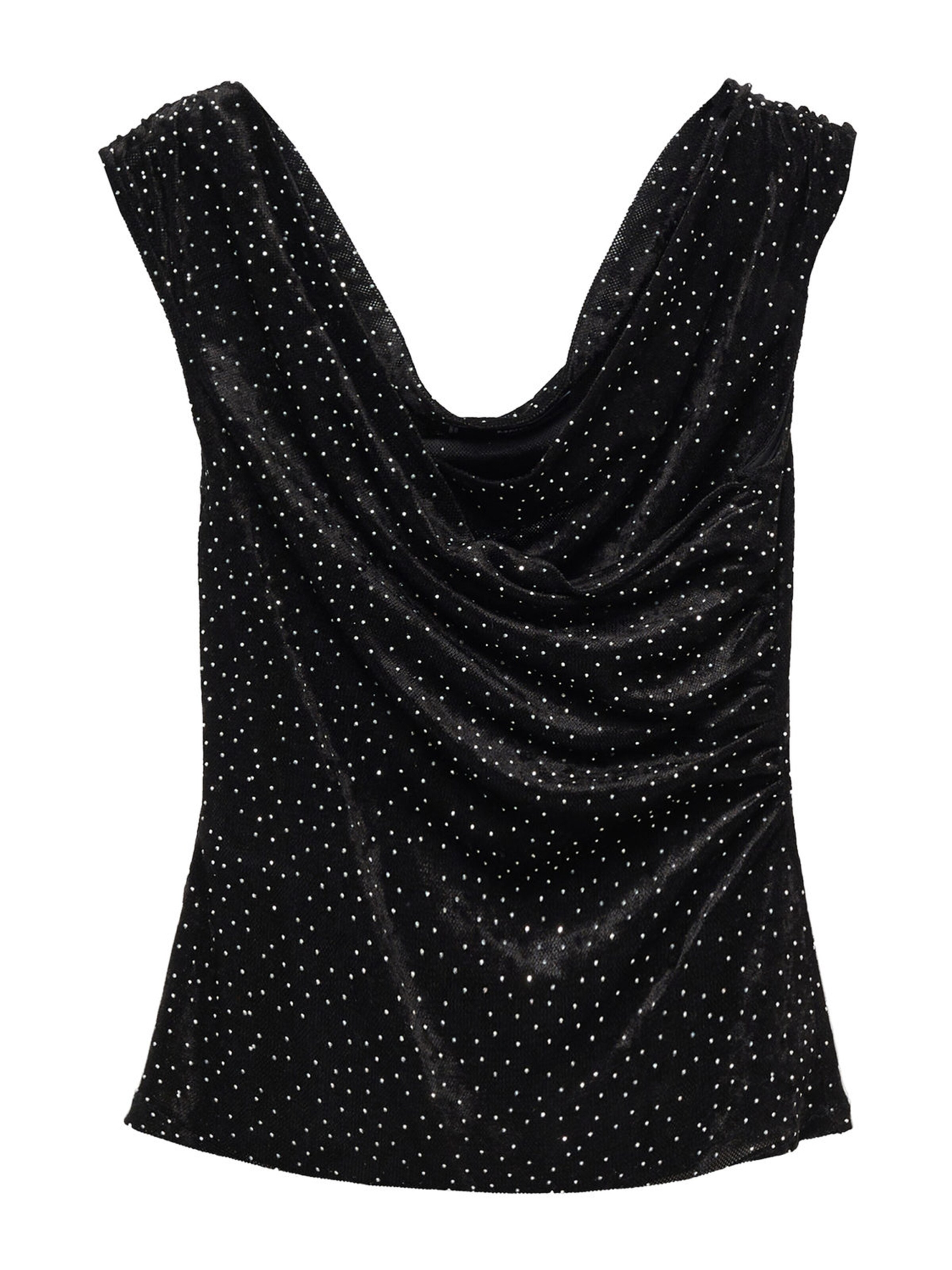 MANGO Тениска 'XLIBRI' в черно: отпред