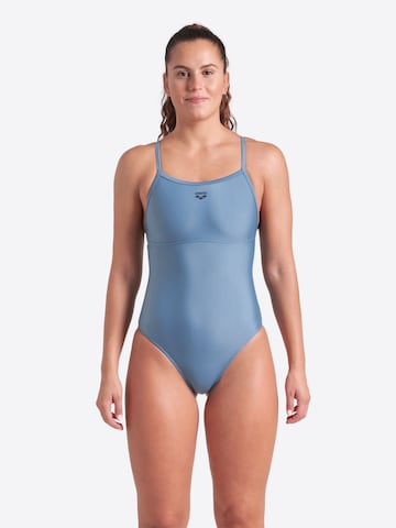 ARENA Bralette Active Swimsuit 'LIGHTDROP' in Blue: front