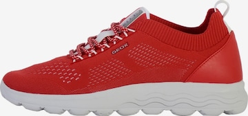 GEOX - Calzado deportivo con cordones en rojo: frente