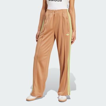 ADIDAS ORIGINALS Wide leg Sports trousers 'Adicolor Classic Firebird' in Brown: front