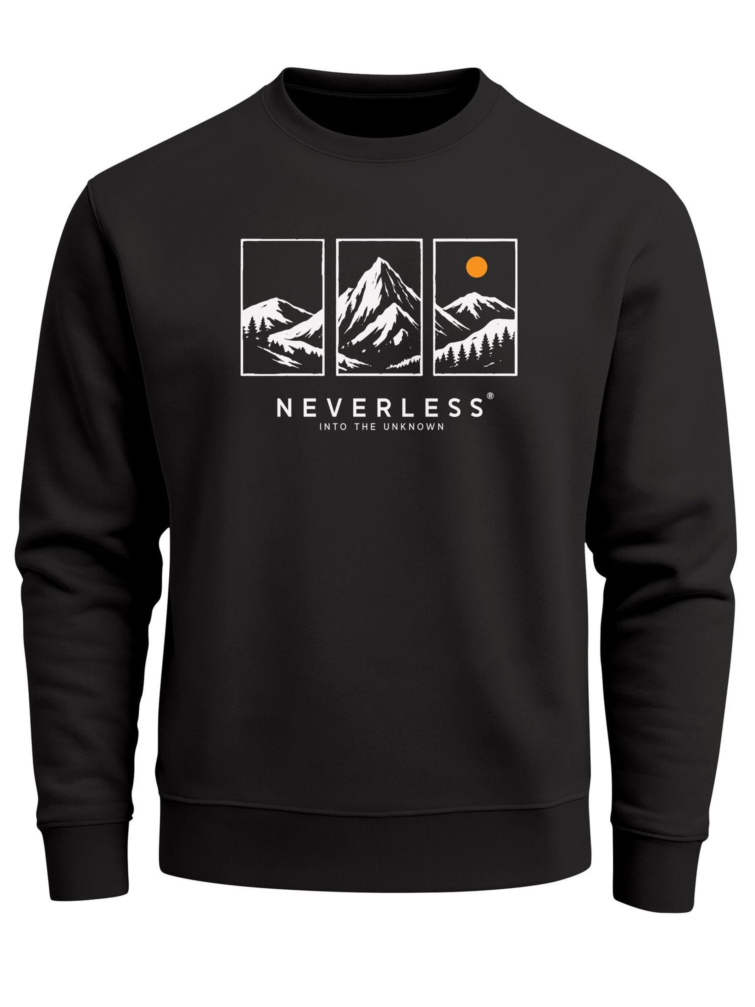 Neverless Sweatshirt 'Berg' in Black: front