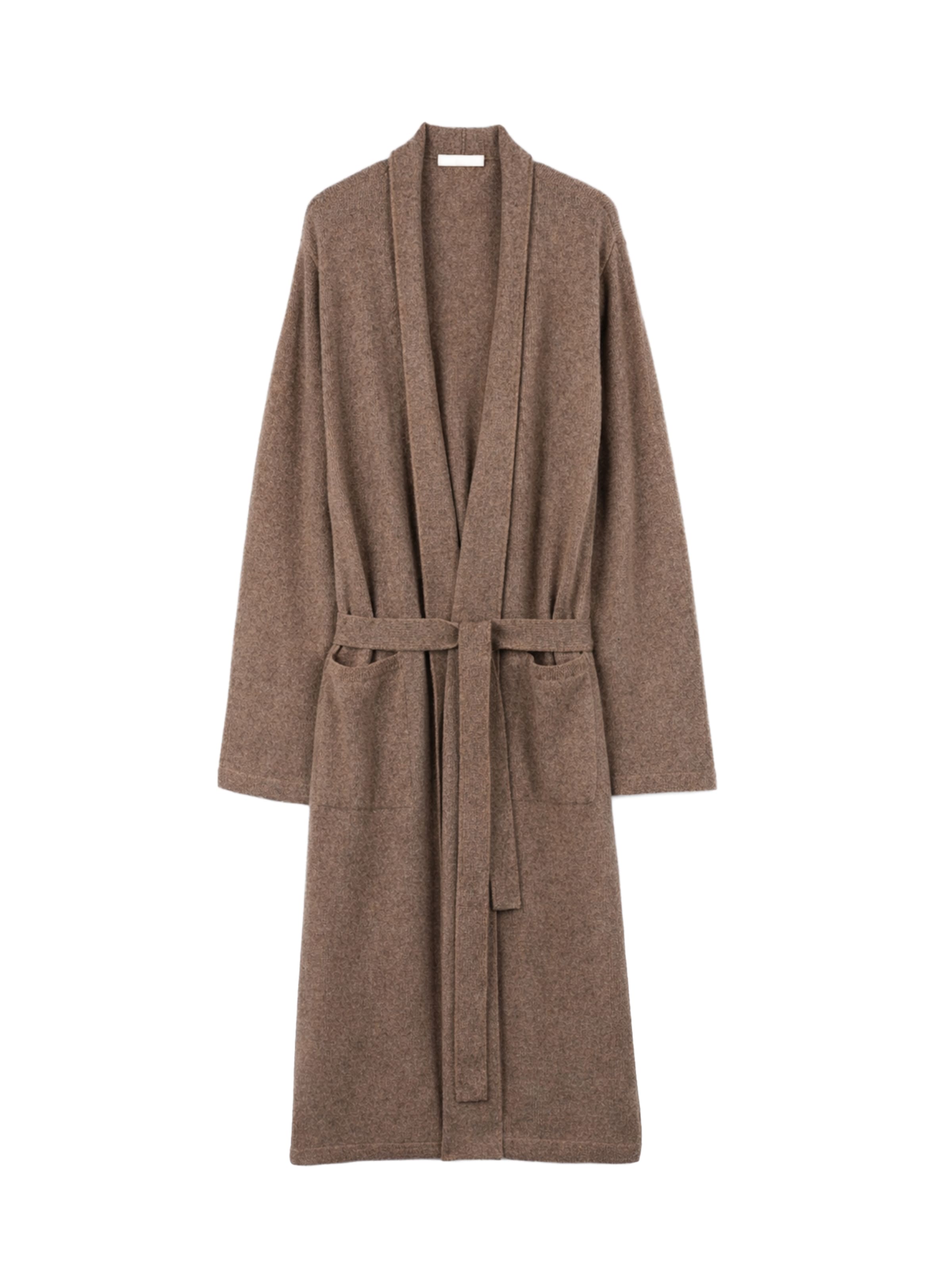 GOBI Cashmere Bademantel lang‌‌‌ in Grau: Vorderseite