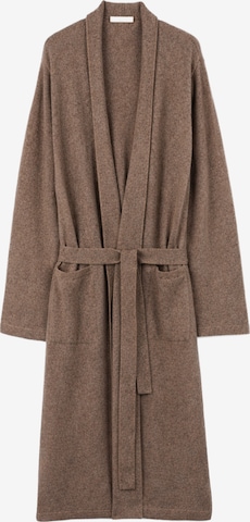 GOBI Cashmere Bademantel lang in Grau: Vorderseite