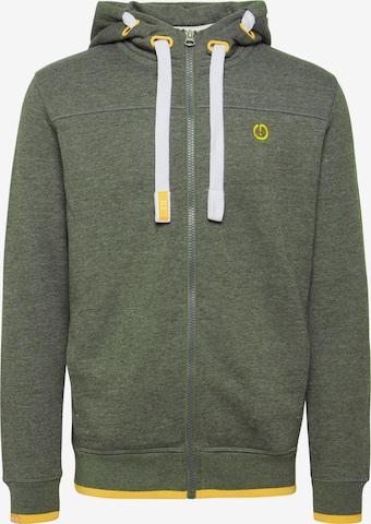 !Solid Zip-Up Hoodie 'Benjamin' in Green: front