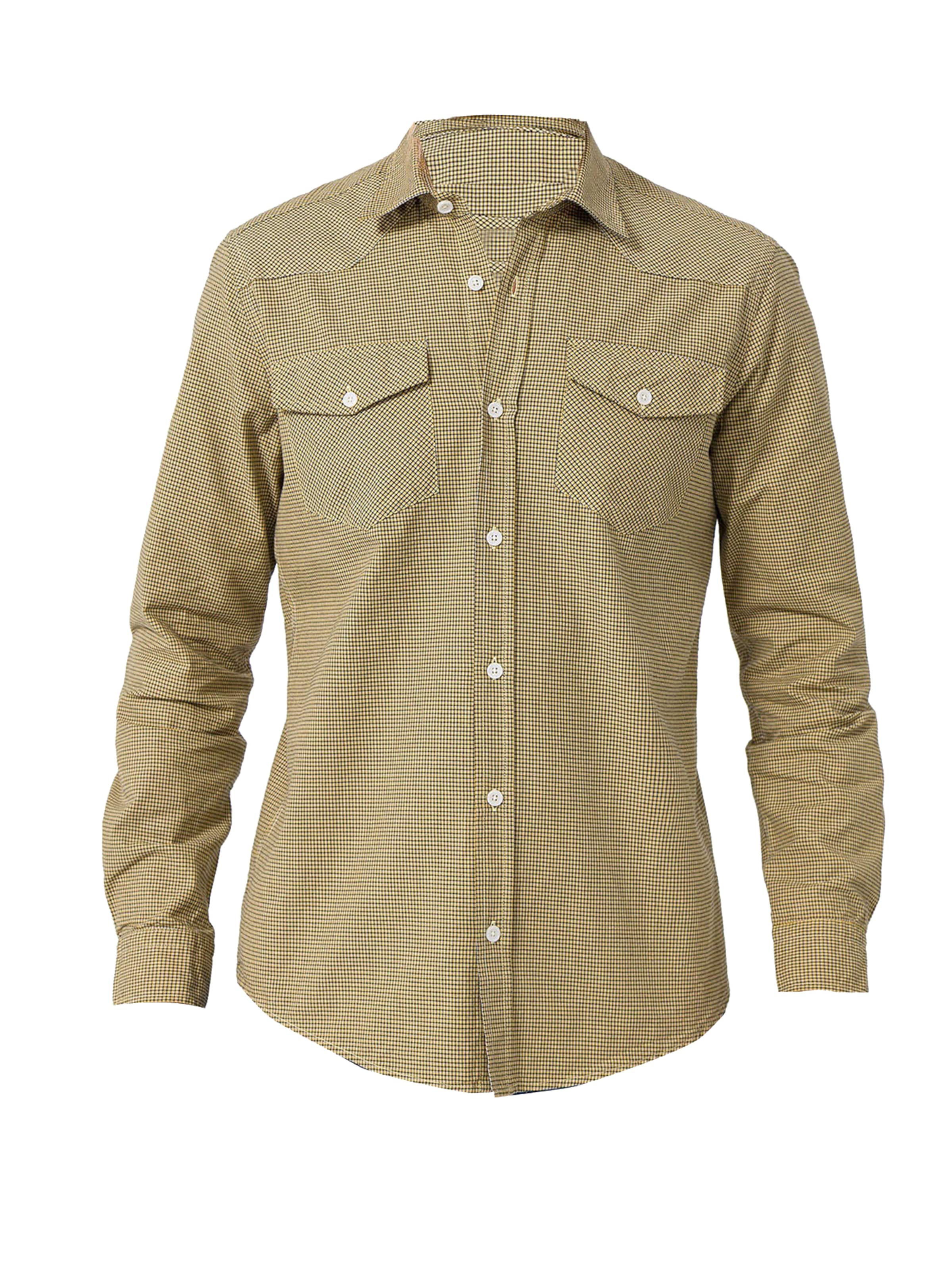 By Diess Collection Úzky strih Košeľa - Žltá: predná strana