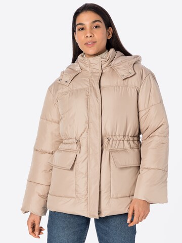 PIECES Winterjas 'LOUIE' in Beige: voorkant