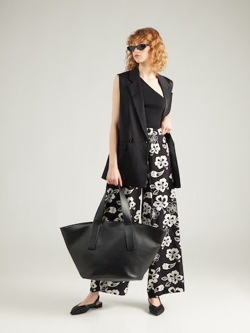 PIECES Wide leg Trousers 'ALOHA' in Black