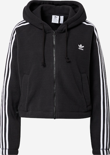ADIDAS ORIGINALS Fleecejacke in schwarz / weiß, Produktansicht