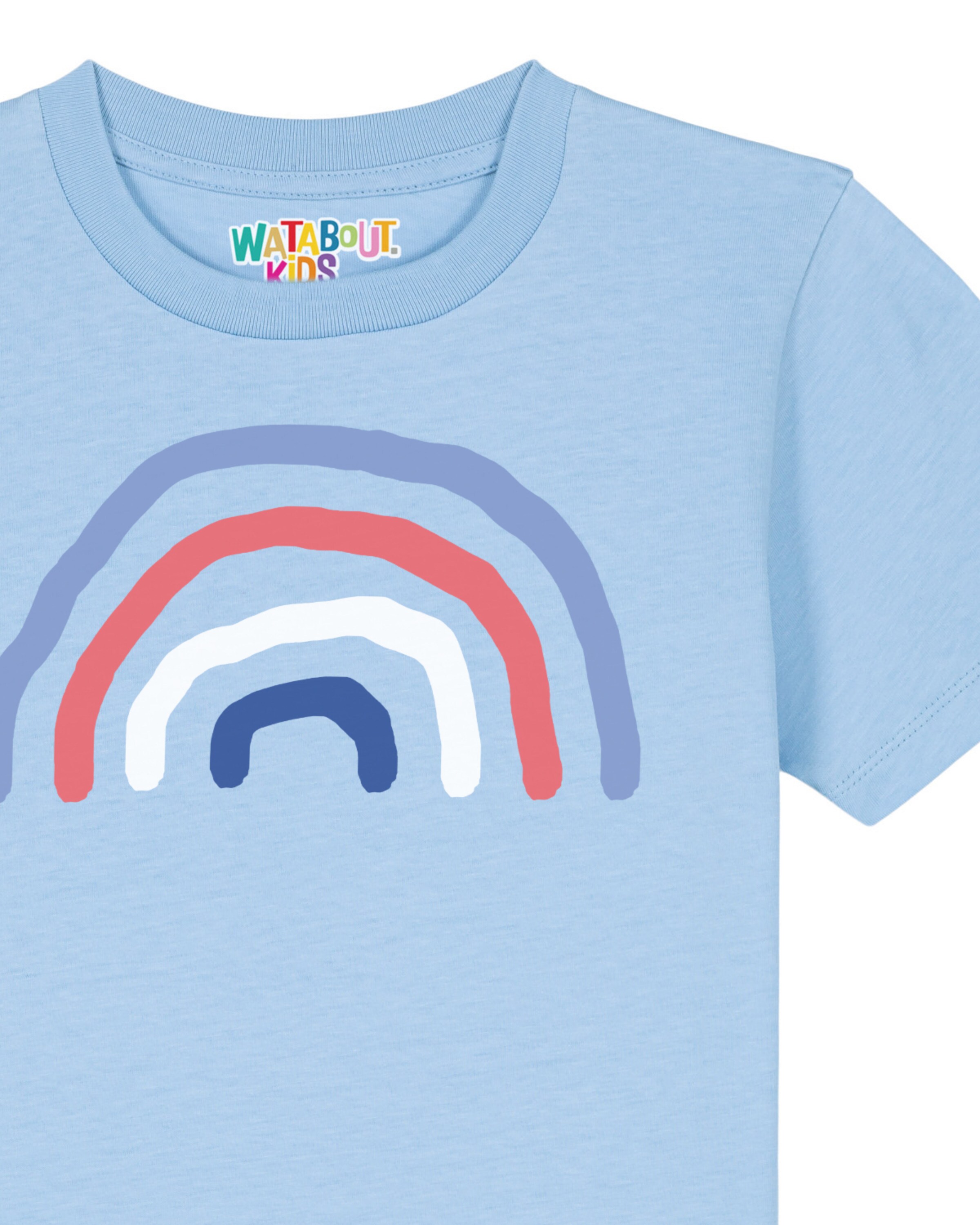 watabout.kids Shirt 'Regenbogen' in Blauw
