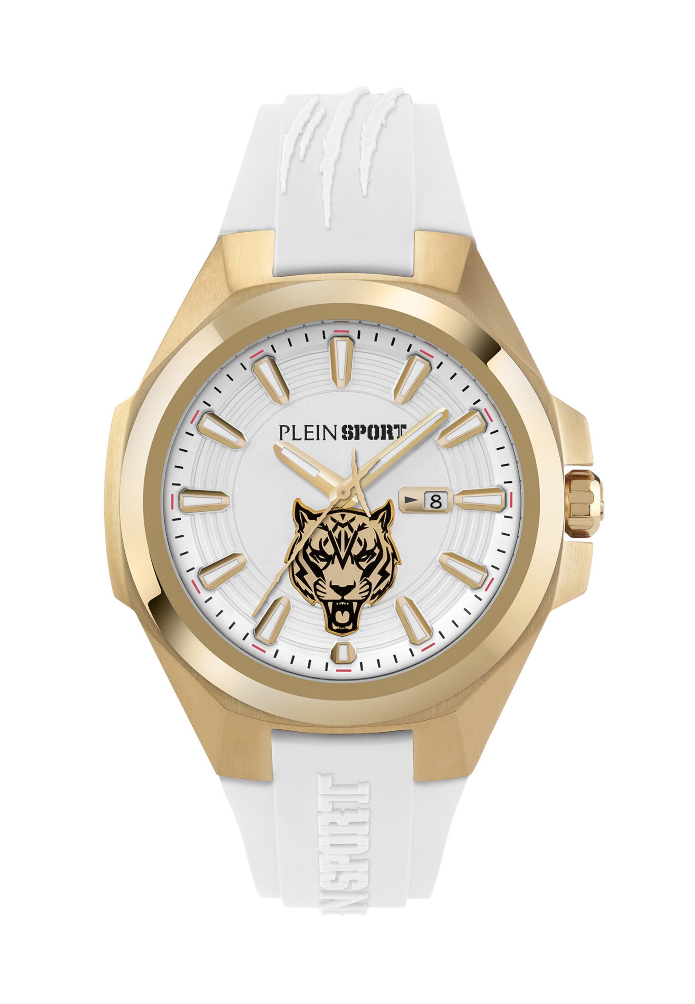 Plein Sport Analoguhr 'TIGERMASTER' in Weiß: Vorderseite