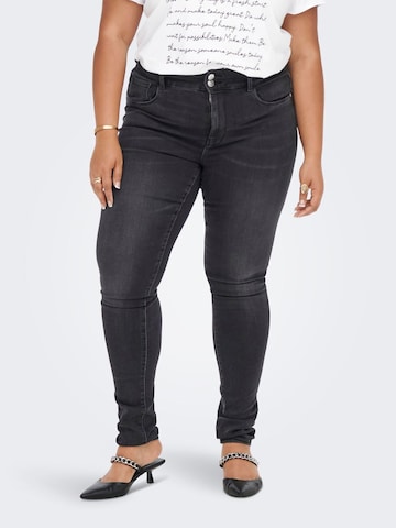 ONLY Carmakoma Skinny Jeans in Black: front