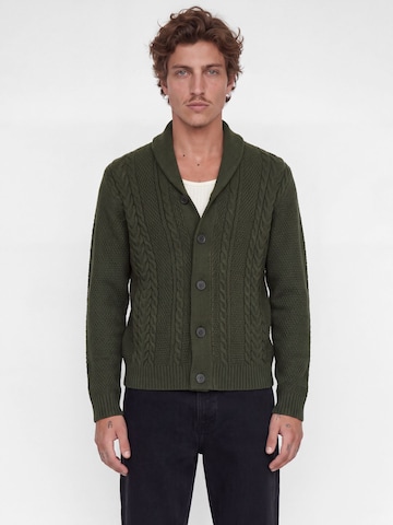 JACK & JONES Kardigan 'JJJames' – zelená: přední strana