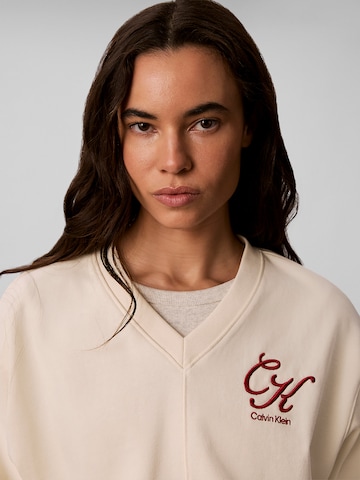 Sweat-shirt Calvin Klein Jeans en beige