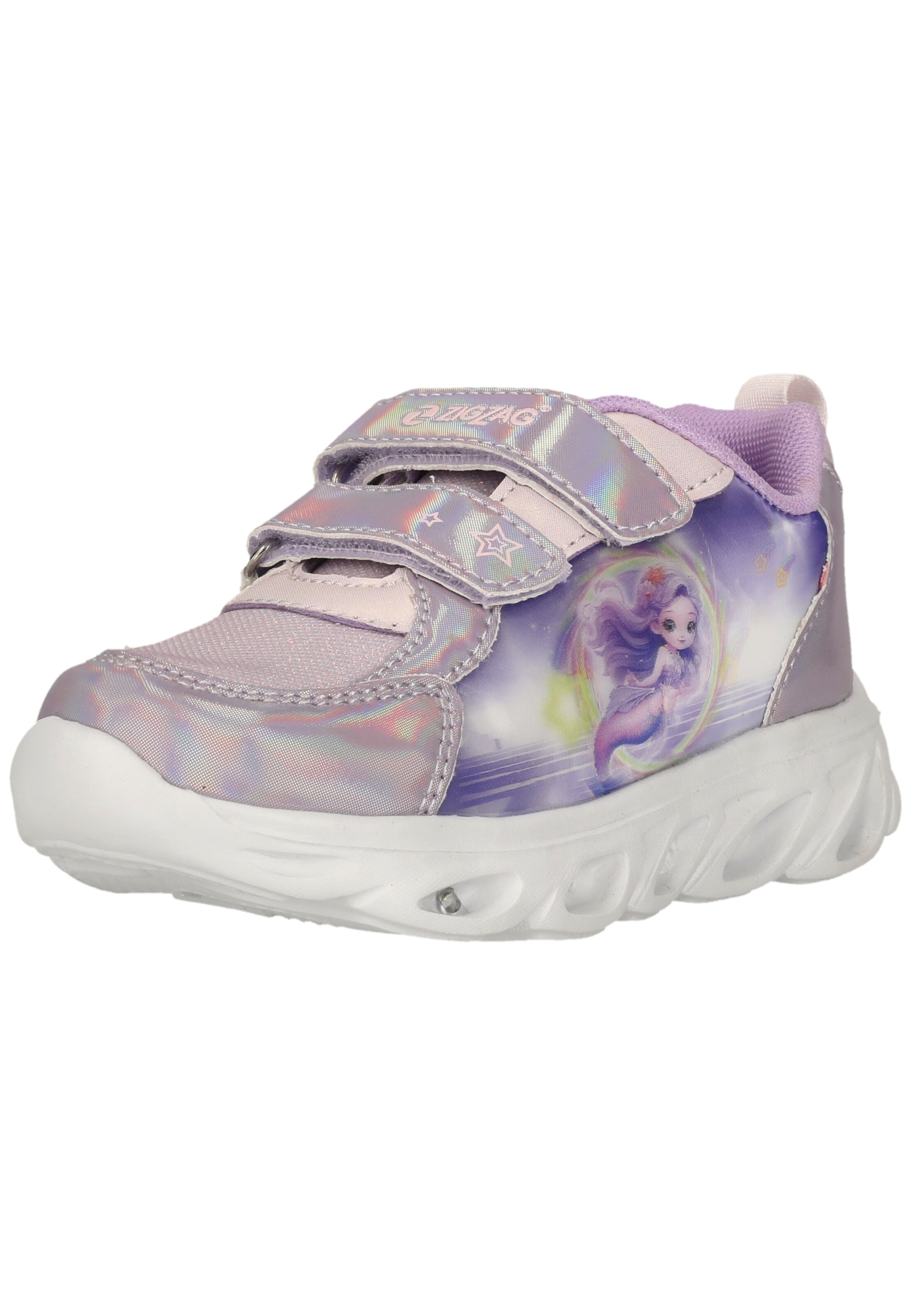 ZigZag Lage schoen 'Ronda' in Lila: voorkant