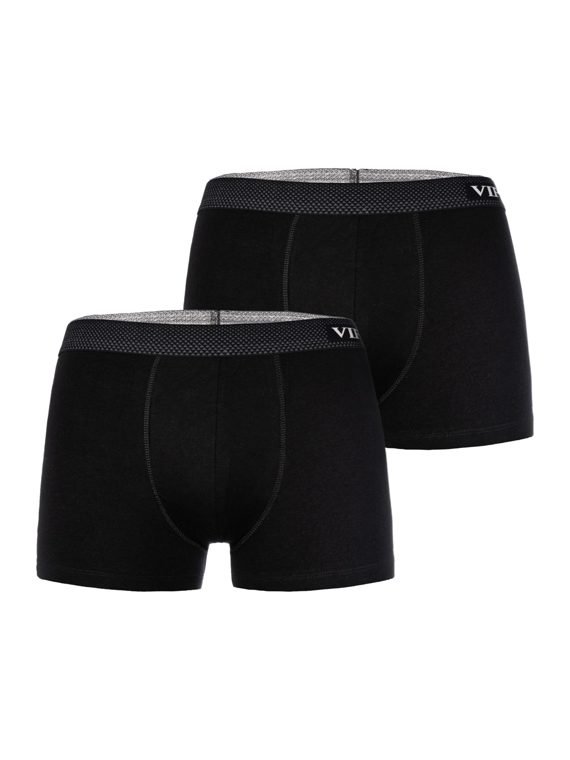 VIP Boxer shorts ' Premium Jersey Stretch ' in Black: front