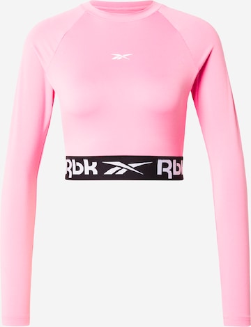 Reebok Funkcionalna majica | roza barva: sprednja stran