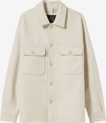 Bershka Between-Season Jacket in Beige: front