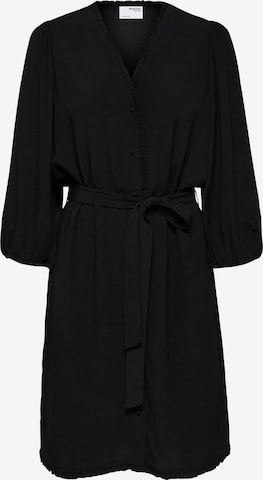 Robe-chemise 'Mira' Selected Femme Curve en noir : devant