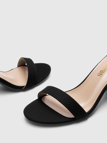 Sandalo con cinturino 'Women's Chunky Block Heel Sandals, Open Toe Ankle Strap Dress Shoes' di Dream Pairs in nero