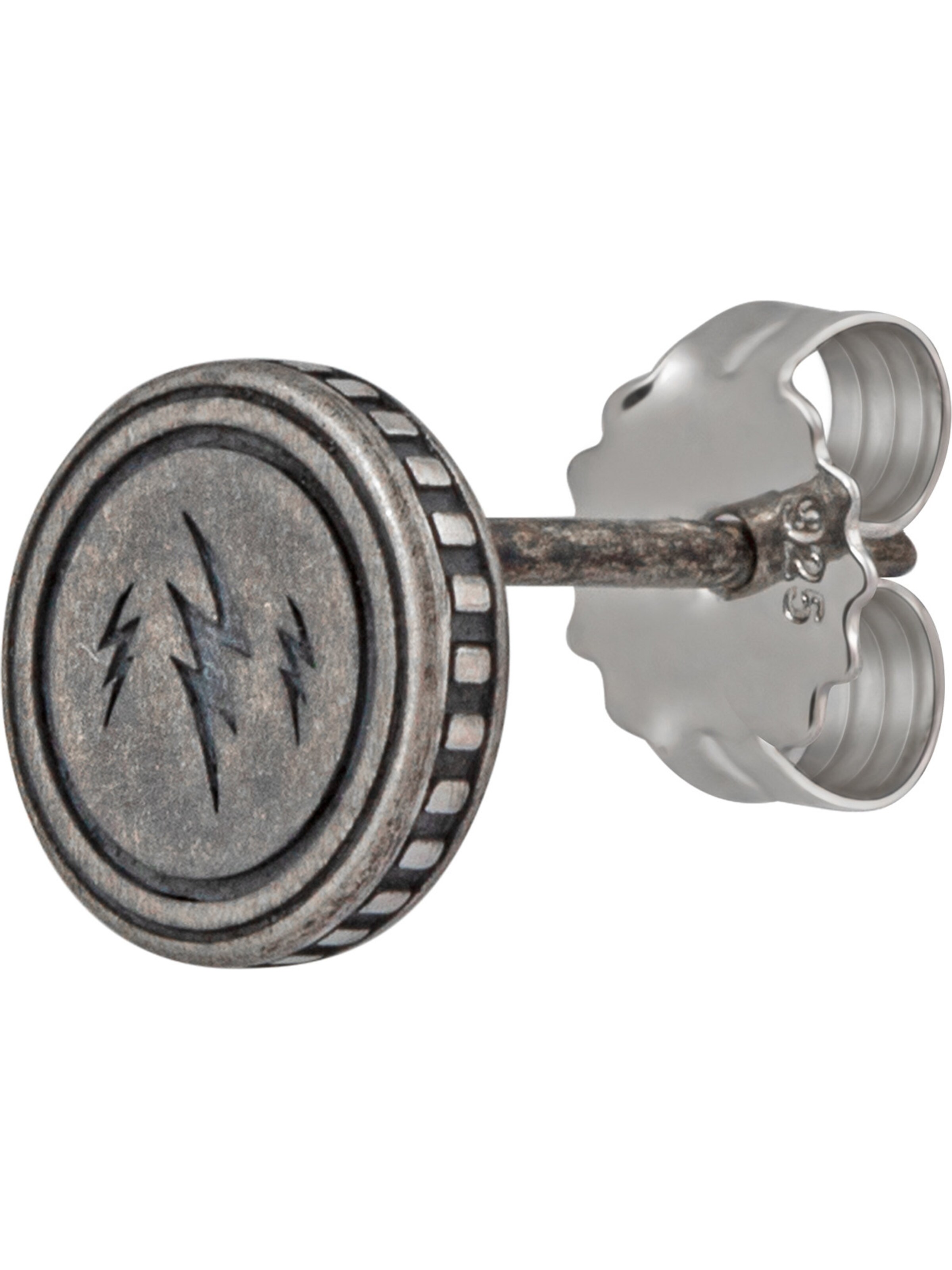 caï Ohrringe in Grau: Vorderseite