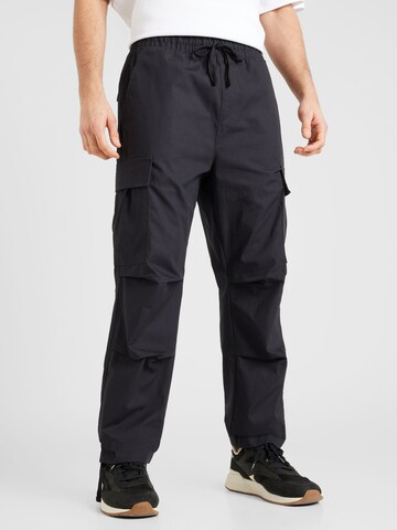 Regular Pantalon cargo 'Gadic242' HUGO en noir : devant