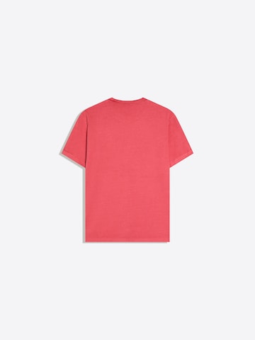 Bershka Tričko 'Thug' - Červená