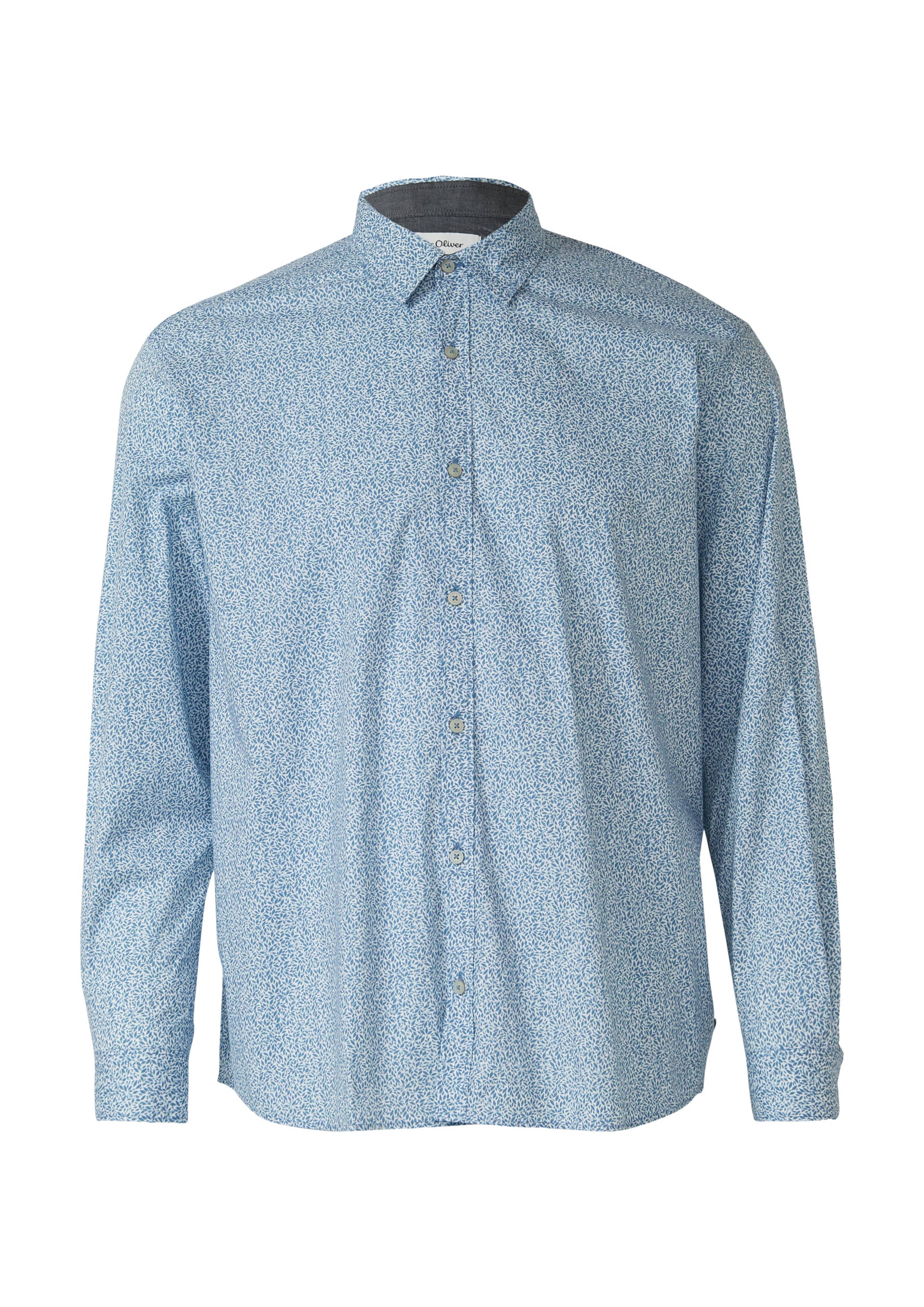 s.Oliver Men Big Sizes Hemd in Blau: Vorderseite