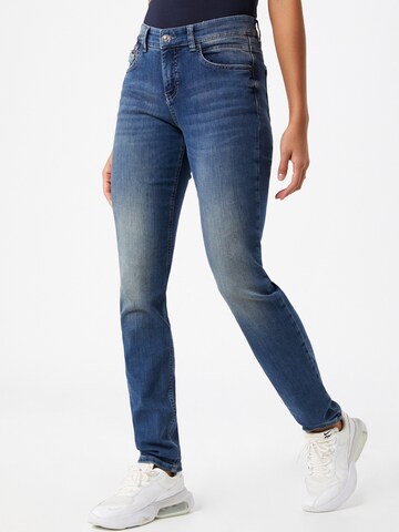 MAC Slimfit Jeans in Blauw: voorkant