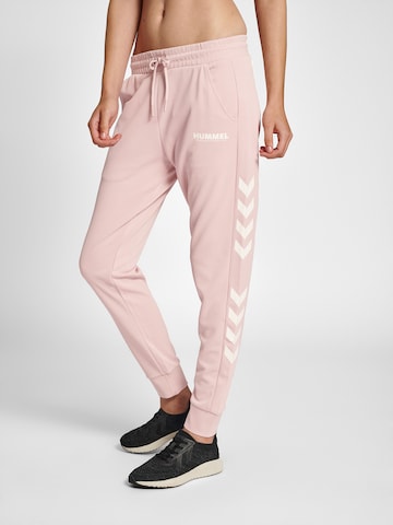 Hummel Tapered Workout Pants 'Legacy' in Pink: front