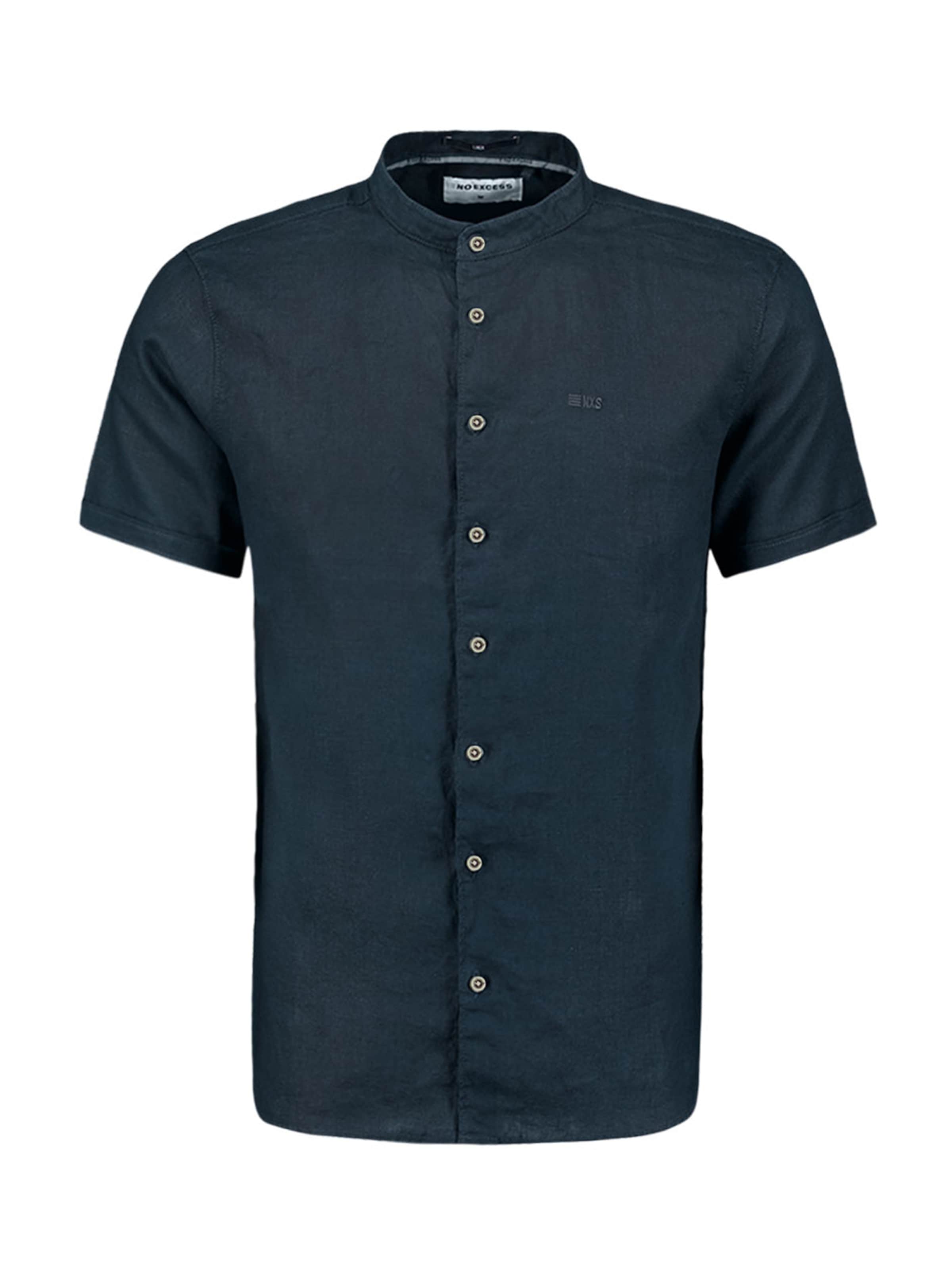 No Excess Regular Fit Hemd in Blau: Vorderseite