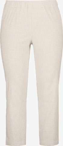 Ulla Popken Trousers 'Sienna' in Beige: front