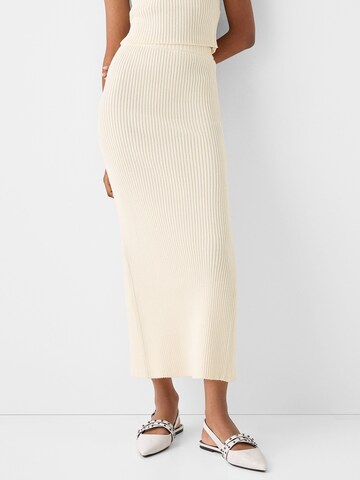 Bershka Rok in Beige: voorkant