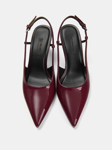 Escarpins à bride arrière Pull&Bear en rouge