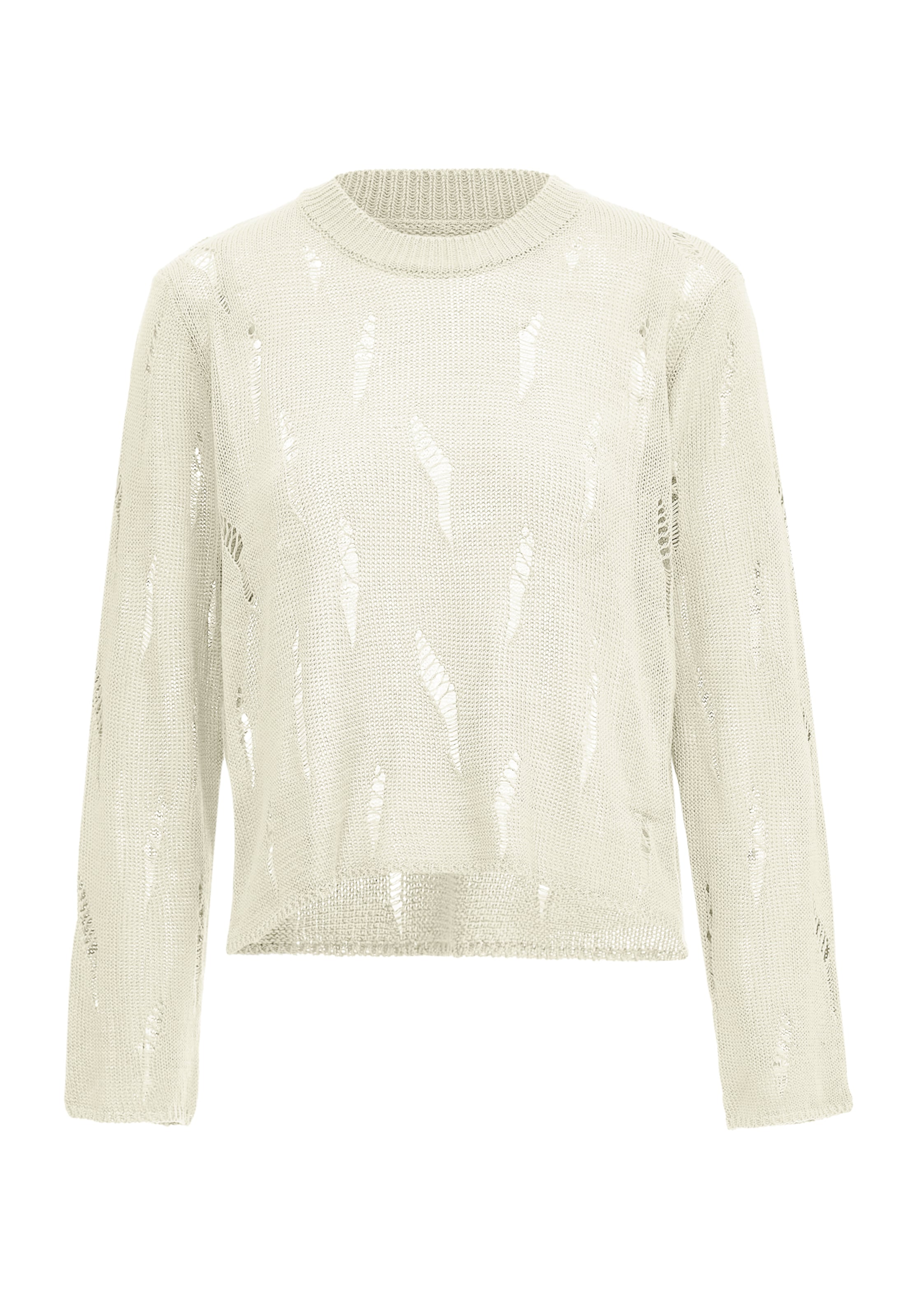Pullover di swirly in bianco: frontale