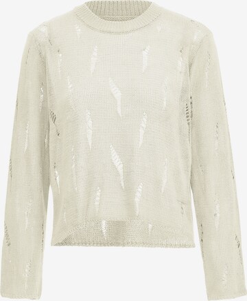 Pull-over swirly en blanc : devant