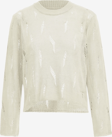 swirly - Pullover em branco: frente