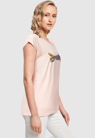 Merchcode T-Shirt 'Yellow Submarine - Fish No. 1' in Pink
