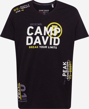 Maglietta di CAMP DAVID in nero: frontale