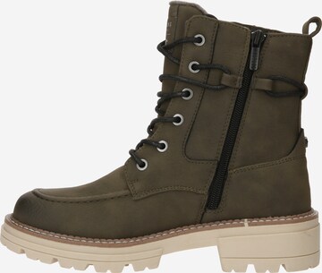 MUSTANG Lace-Up Ankle Boots in Green