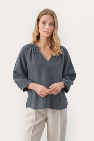 Part Two Bluse in Blau