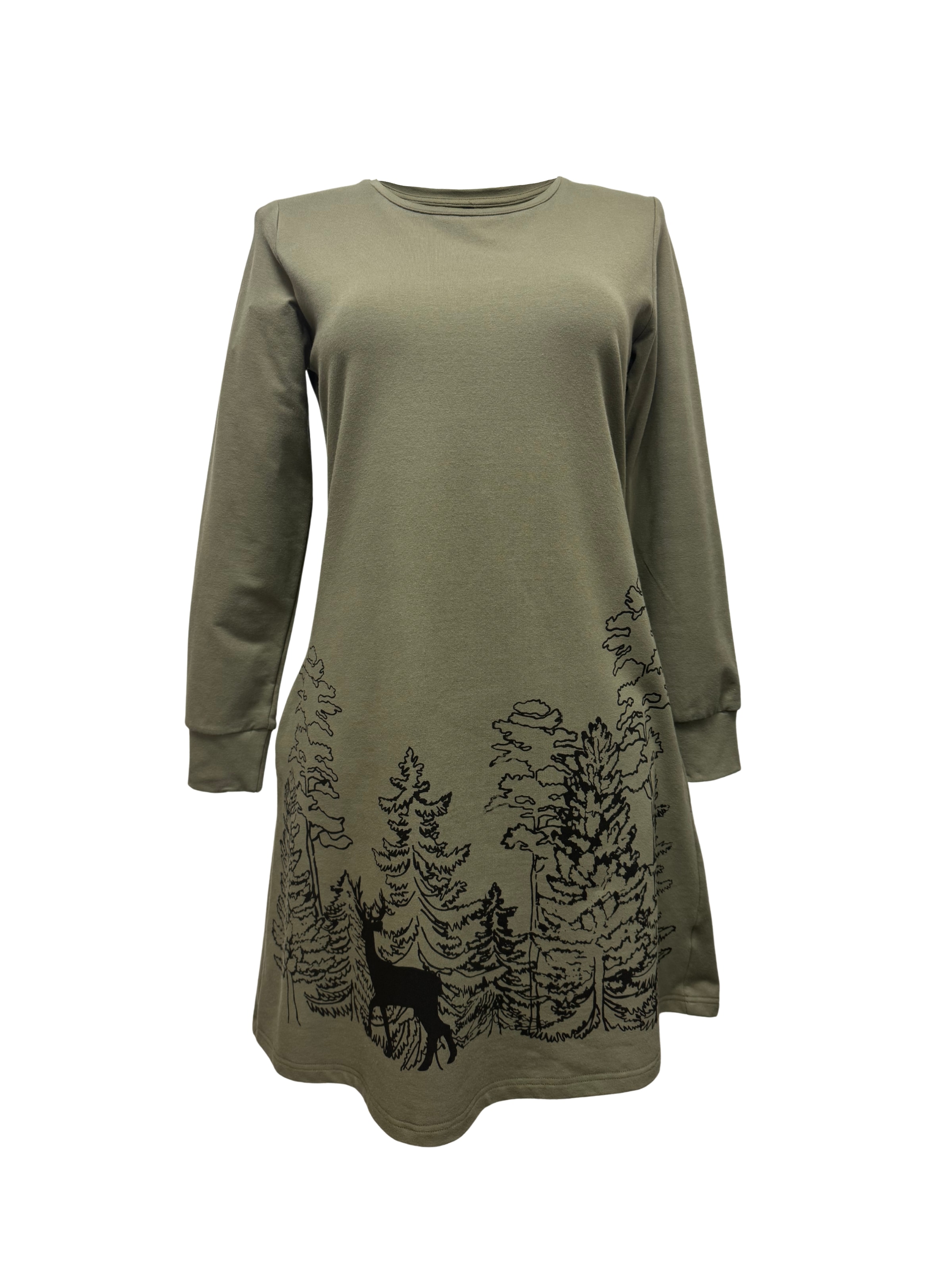 Robe 'IN THE WOODS' RADADA en vert : devant