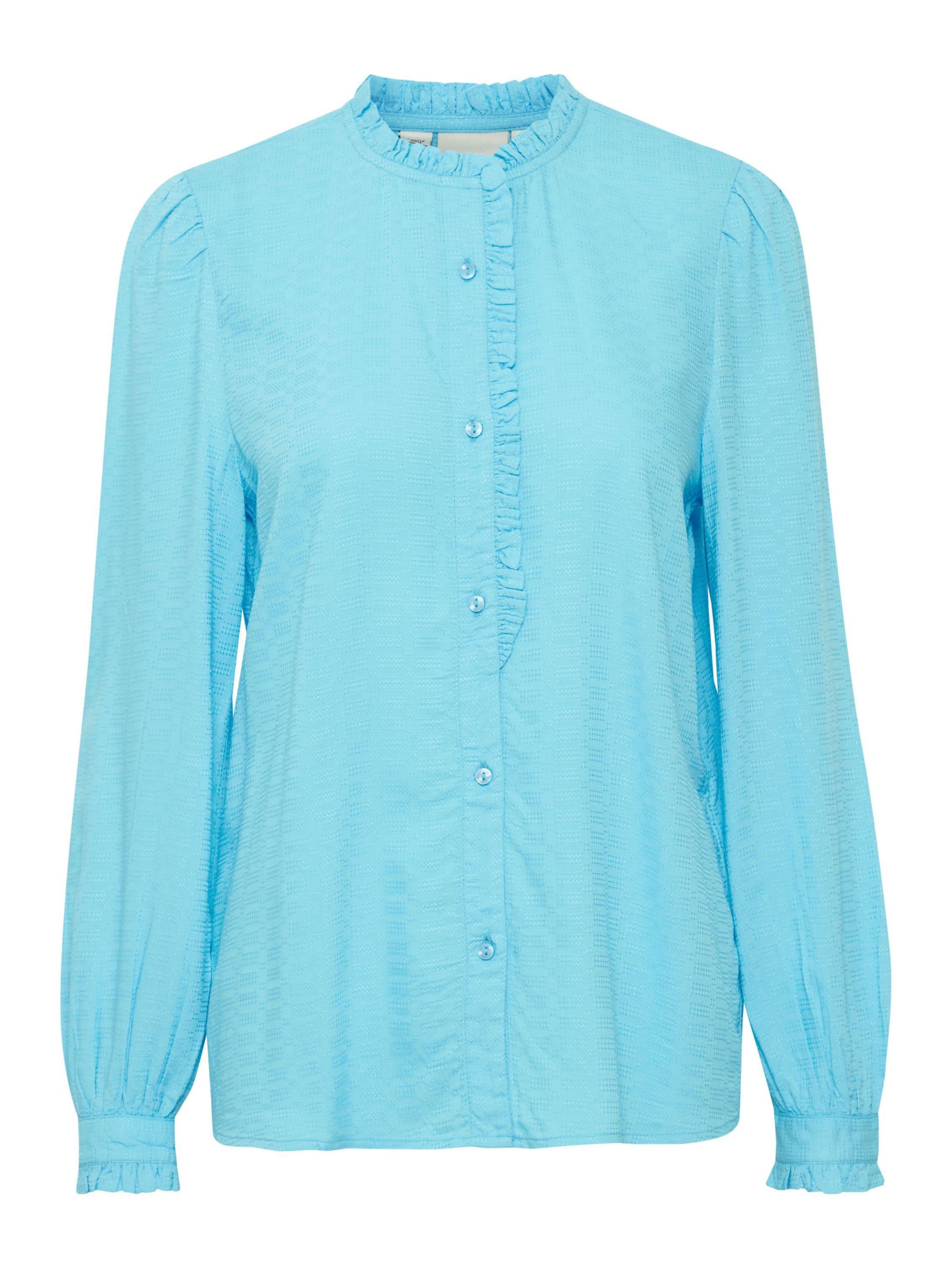 ICHI Bluse 'Gemano' in Blau: Vorderseite