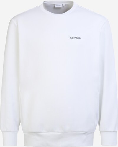 Bluză de molton Calvin Klein Big & Tall pe negru / alb, Vizualizare produs