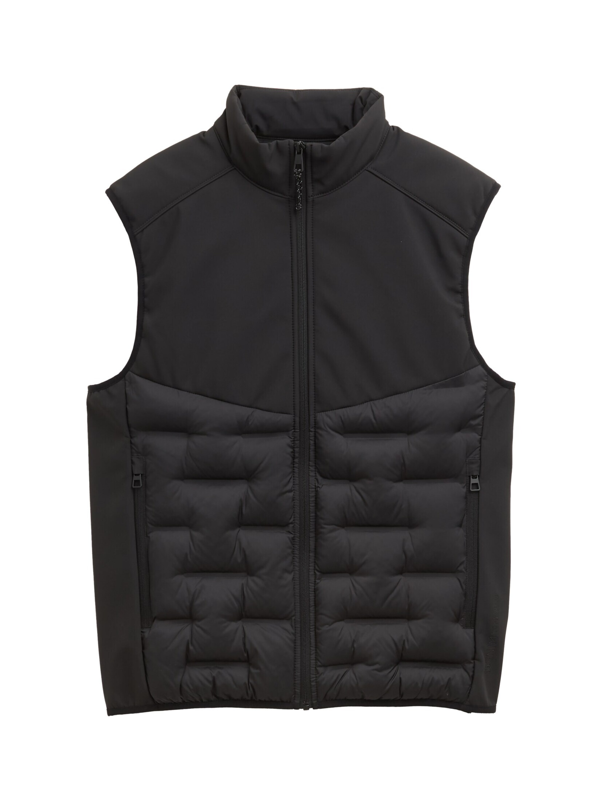 TOM TAILOR DENIM Vest in Black: front